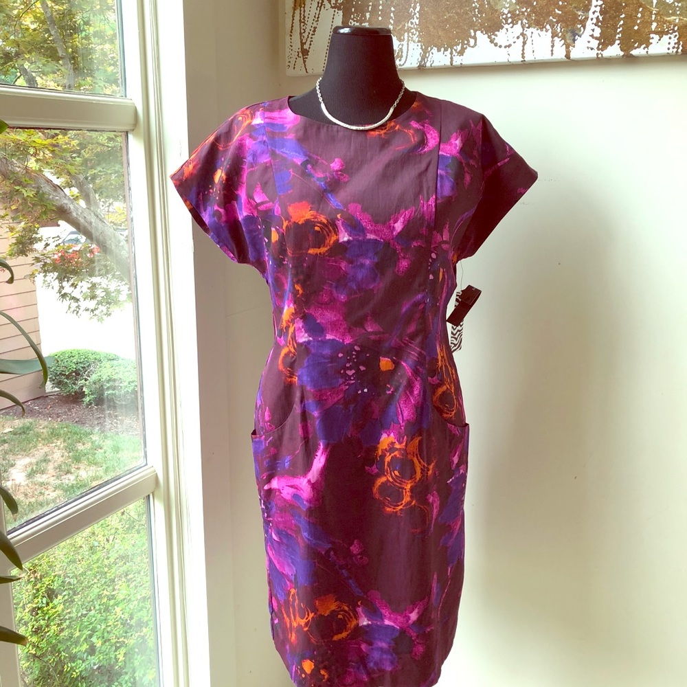 NWT Deep Iris Watercolor Print Dress 💝